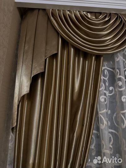 Шторы с ламбрекеном и тюль