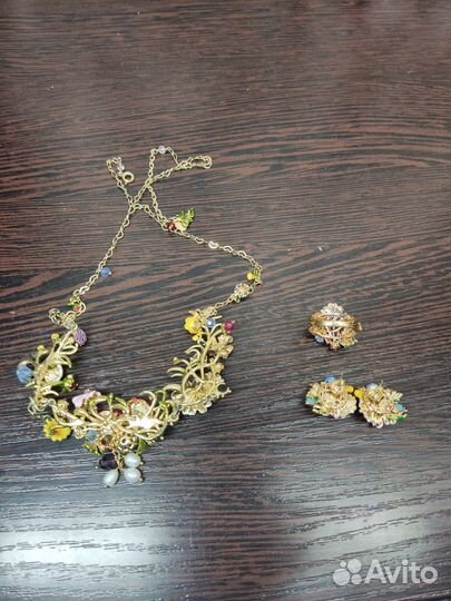 Уникальный комплект ручной работы. Цветочная серия