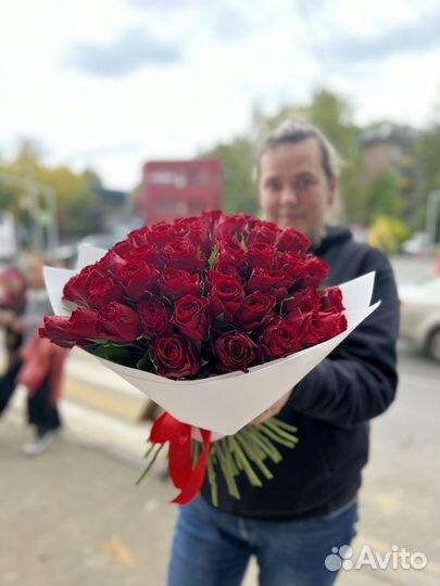 Роза, букет 51 роза, 101 Роза