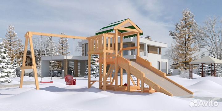 Детский комплекс с зимним скатом
