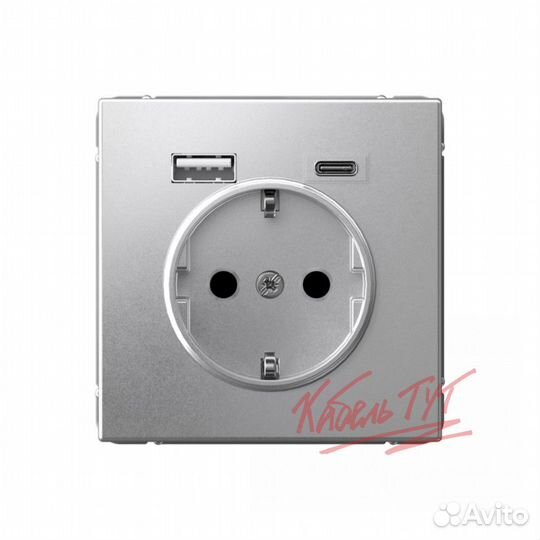 Artgallery розетка 16А с 2 USB A+C, 5В/2,4А/3,0А