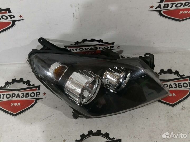 Фара правая opel astra H черная маска