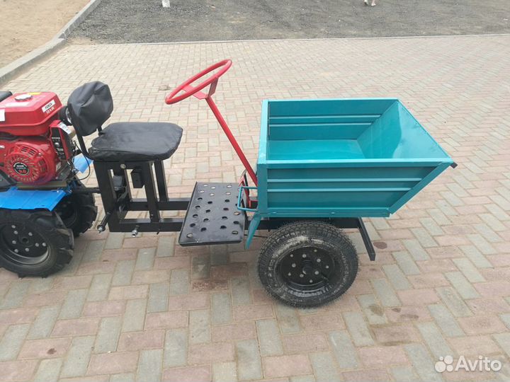 Прицеп-адаптер с кузовом передний к мотоблоку