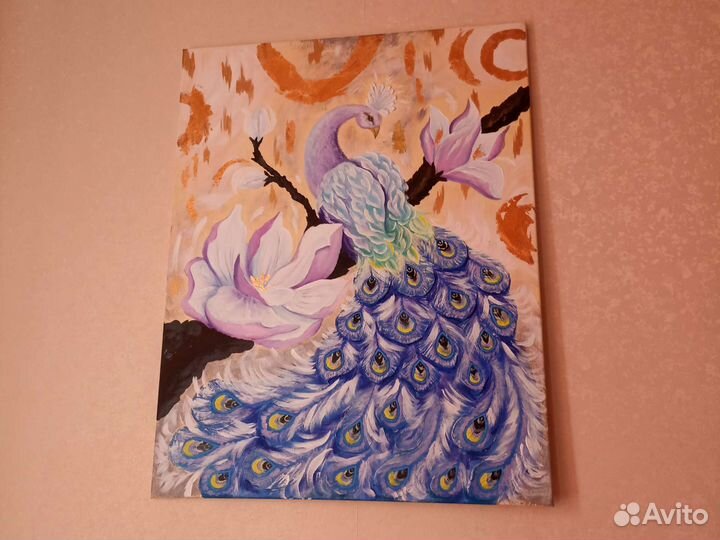 Картина Цветок в золоте