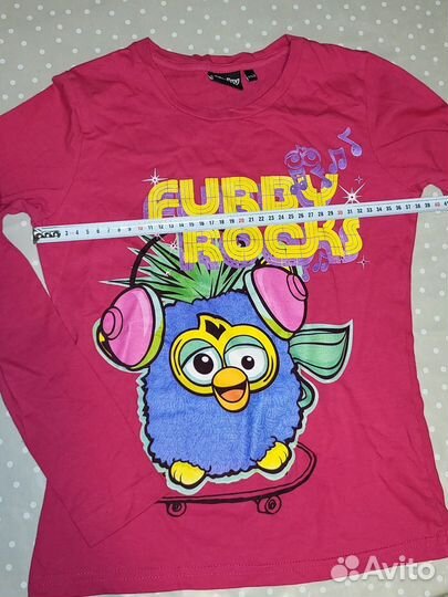 Лонгслив Furby для девочки 152, фуксия