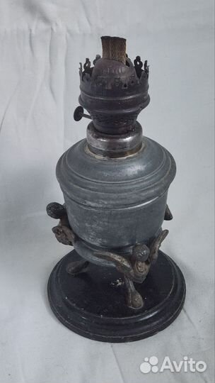 Старинная Керосиновая лампа антикварная винтаж