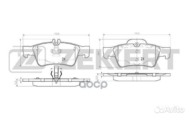 Колодки торм. диск. задн. MB C-Class (S203) 04