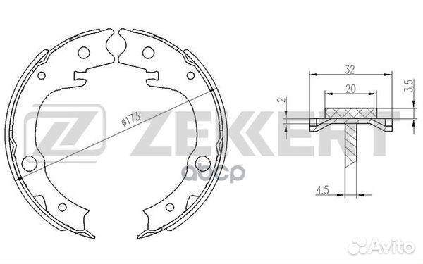 Колодки торм. бараб. задн. Toyota Avensis (T250