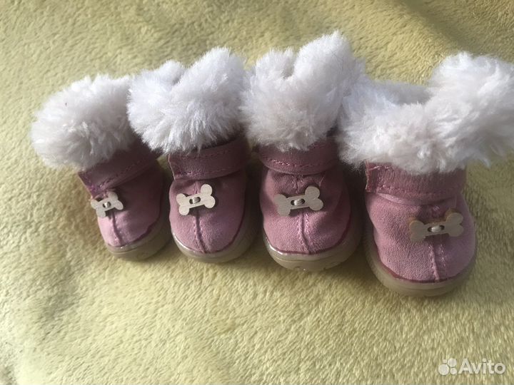 Зимние сапожки для маленьких собачек