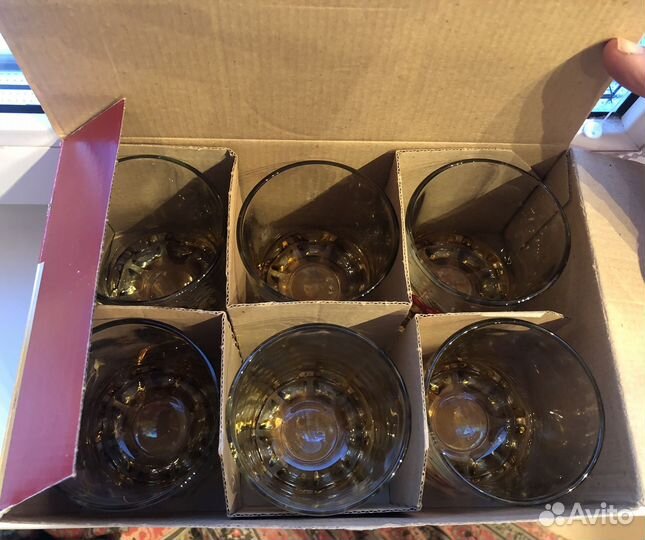 Набор стаканов новые 6 шт