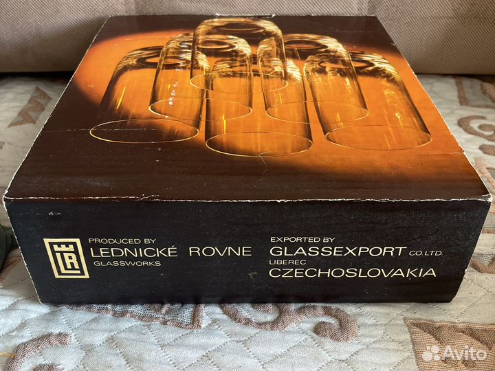Бокалы из богемского стекла завода Ледницке Ровне