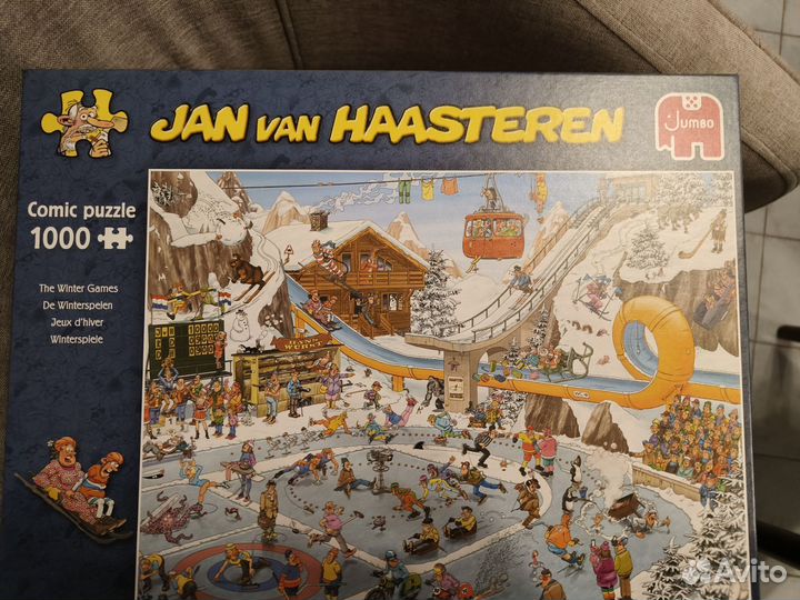 Пазл Jumbo, 1000 элементов - Зимний спорт