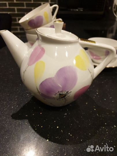 Набор чайный лфз костяной фарфор. Винтаж