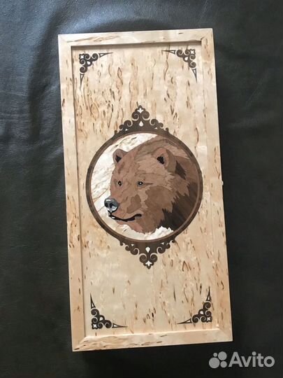 Нарды ручной работы Медведь
