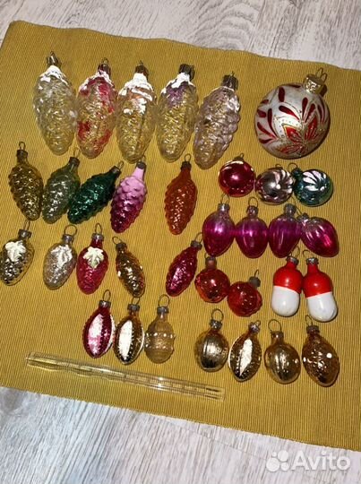 Ёлочные игрушки набор стекло