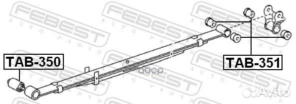 Сайлентблок рессоры зад прав лев Febest