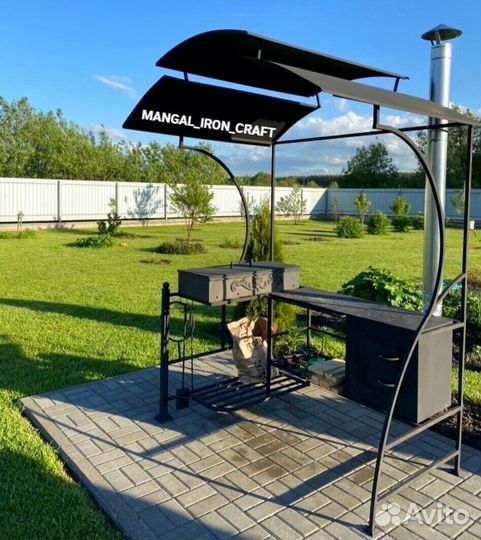 Мангал с крышей