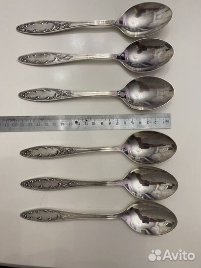 Мельхиоровые десертные и чайные ложки