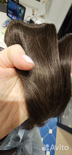 Волосы натуральные на заколках
