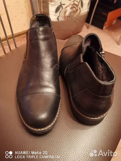 Мужские полуботинки,ботинки(новые,натур.кожа)