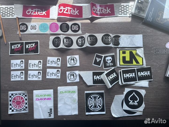 Наклейки Ethic, KSS, DIG, Aztec и т.д