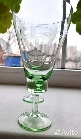 Бокалы фужеры цветное стекло СССР