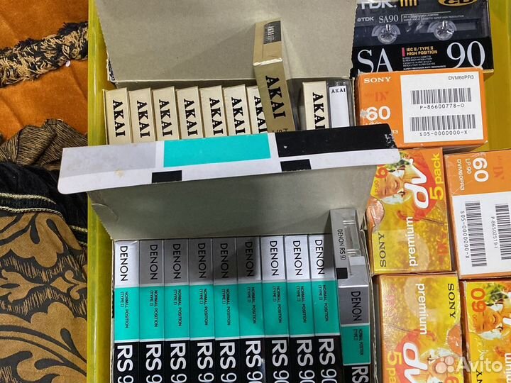 Кассеты аудиокассеты новые akai, sony, denon