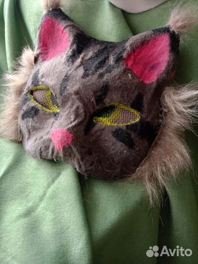 Маска для квадробики серая кошка
