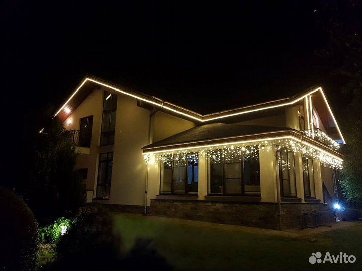 Гирлянда уличная для фасада дома