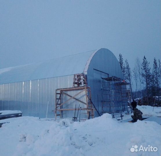 Ангар прямостенный с монтажом под ключ