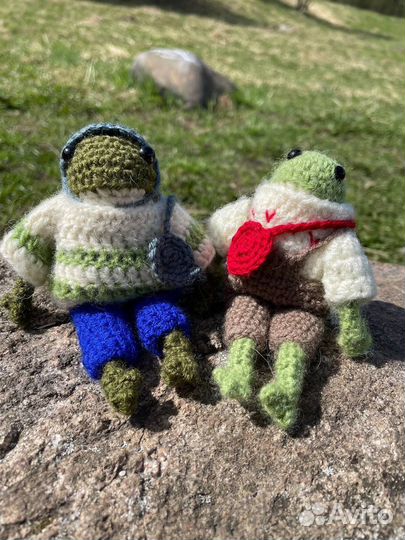 Вязаный лягушонок, лягушка