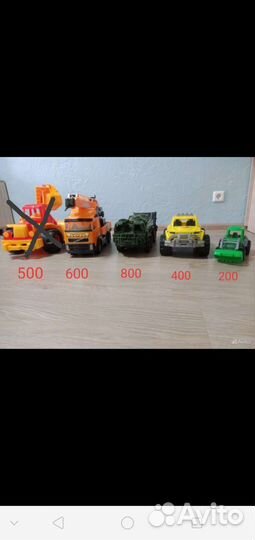 Игрушки машинки,трактор, кран, экскаватор, трал
