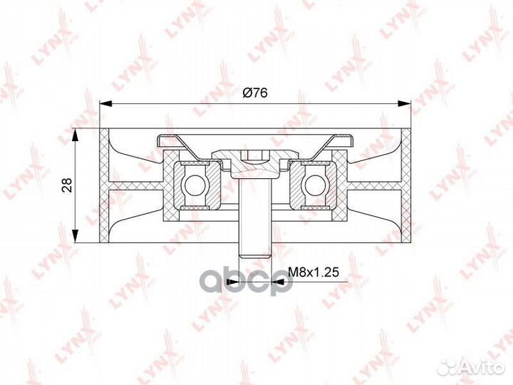 Ролик обводной навесного оборудования PB7218 LY