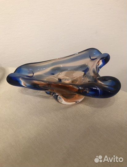 Пепельница цветное стекло