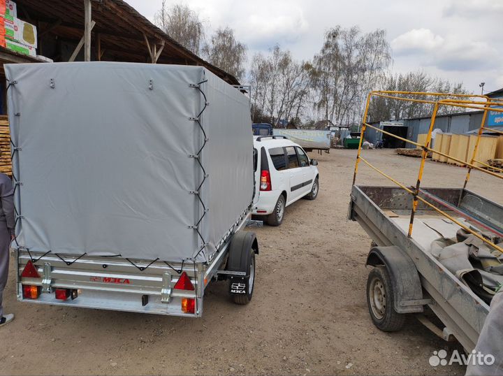 Прицеп с тентом аэро 150 см для поездки на дачу