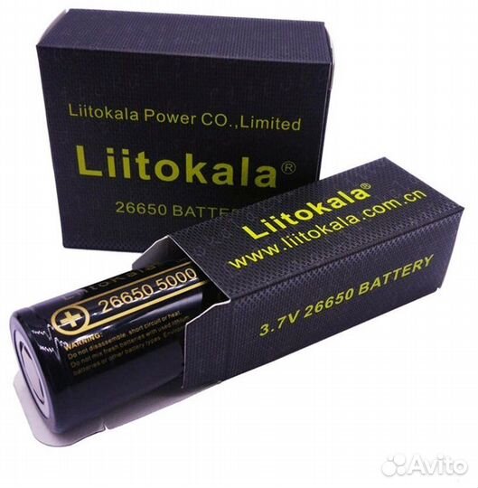 Аккумулятор Liitokala Li-ion 26650 5000 mAh, 3.7V