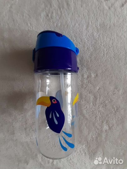 Бутылка для воды с трубочкой новая