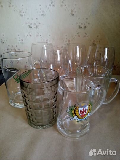 Кружки Пивные и Бокалы (стеклянные)
