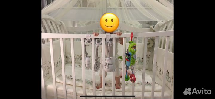 Бортики в кроватку+балдахин