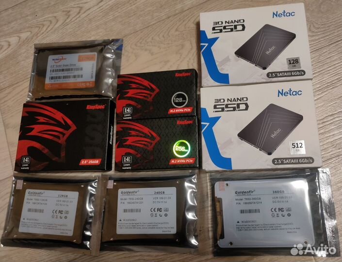 Ssd SATA III, m2 nvme 120,128,240,256,360,512,1024