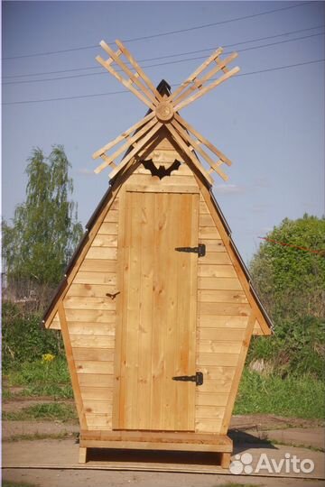 Дачный туалет деревянный WAT889