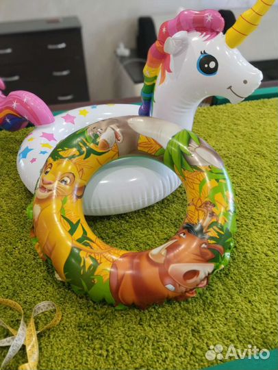 Надувной круг единорог