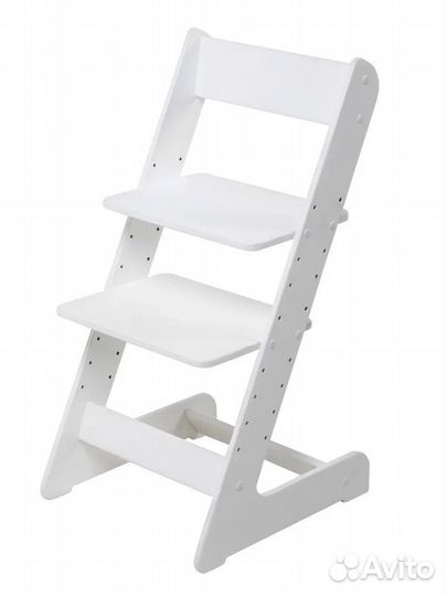 Растущий белый детский стул