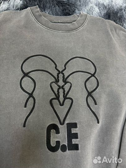 Свитшот Cav Empt серый погружной