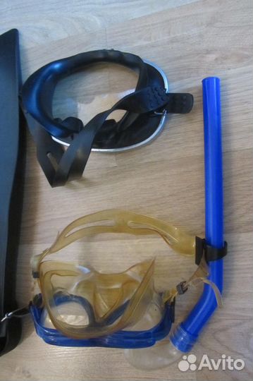 Ласты.Тапки для бассейна(40,41размер) Маска+трубка