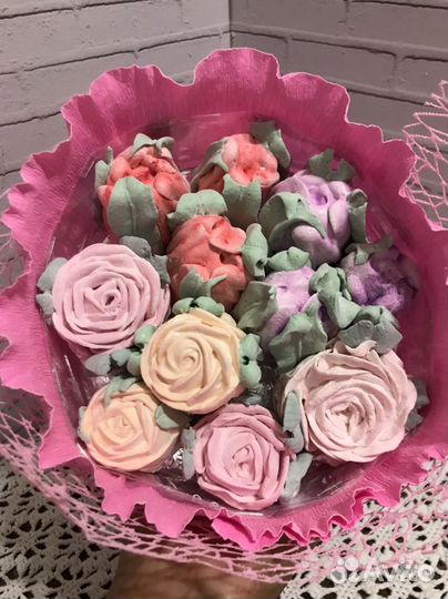 Сладкий букет из зефира