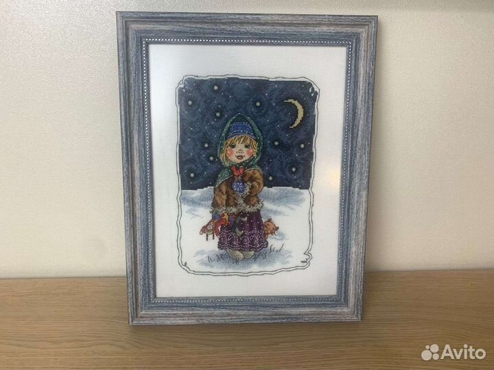 Вышивка крестом Колядки в багете