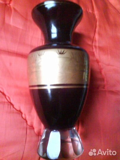 Хрусталь.ваза с позолотой