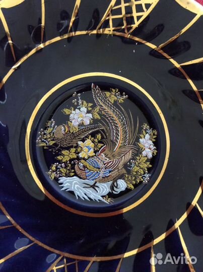 Сервиз чайный, кобальт с позолотой, 17 предметов