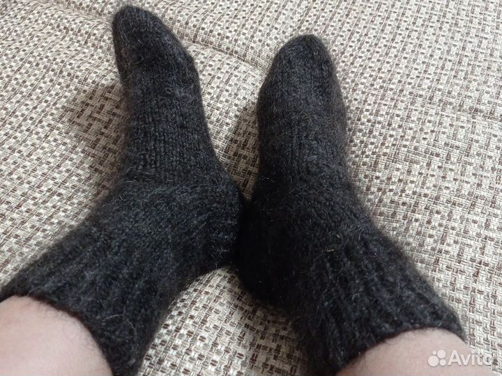 Носки шерстяные вязаные